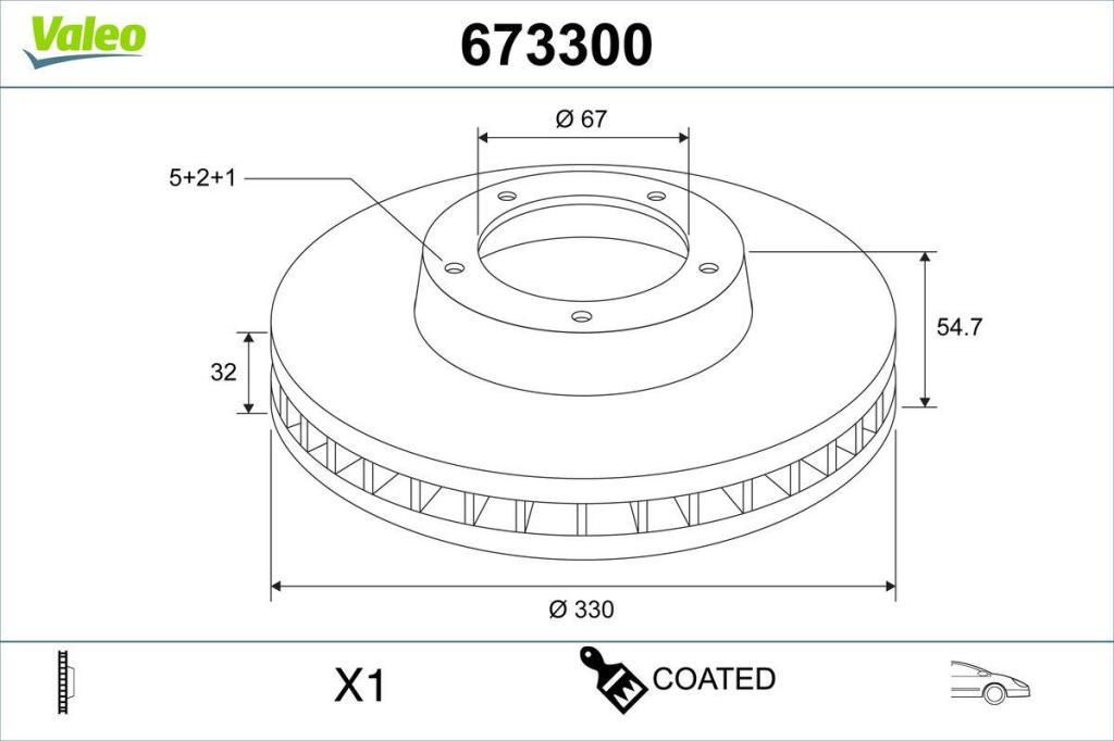 Disques de frein VALEO 673300